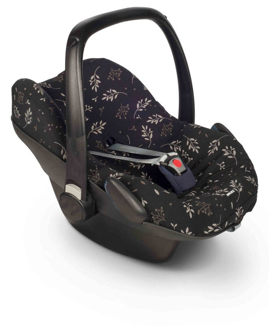 Stoelbeschermer Dooky Seat Cover 0+ Romantic Leaves Black