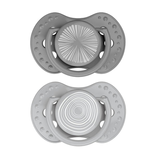 Fopspeen Difrax Dynamic 18+ mnd Harmony Light Grey/Dark Grey