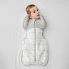Inbakerslaapzak Love To Dream Fase 1 Swaddle Up White/Grey 2.5 TOG