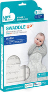 Inbakerslaapzak Love To Dream Fase 1 Swaddle Up White/Grey 2.5 TOG