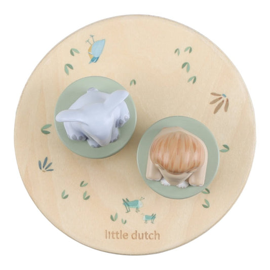 Houten Muziekdoosje Little Dutch Safari Friends Groen