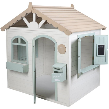 Houten Kindertuinhuis Little Dutch Groen/Wit