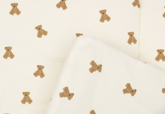 Boxkleed Jollein Mini Teddy Bear 75x95 Little Waffle