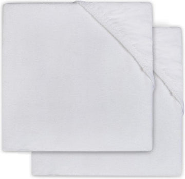 Hoeslaken Wieg Jollein 40/50x80/90 Jersey Wit 2-pack