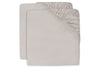 Hoeslaken Wieg Jollein 40/50x80/90 Jersey Nougat 2-pack