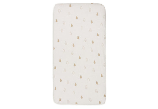 Hoeslaken Ledikant Jollein 60x120 Jersey Happy Nijntje Nougat