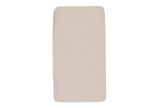 Hoeslaken Wieg Jollein 40/50x80/90 Jersey Oatmeal/Sand 2st