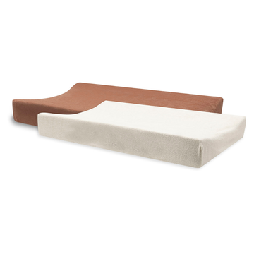 Aankleedkussenhoes 2-pack Jollein Badstof Light Terra/Oatmeal
