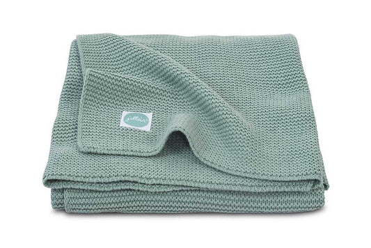 Deken Wieg Jollein 75x100 Basic Knit Forest Green