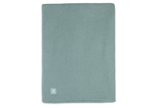 Deken Ledikant Jollein Basic Knit 100x150 Forest Green/Fleece