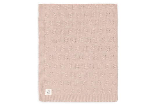 Deken Ledikant Jollein 100x150 Grain Knit Wild Rose
