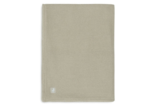 Deken Wieg Jollein 75x100 Basic Knit Olive Green/Fleece