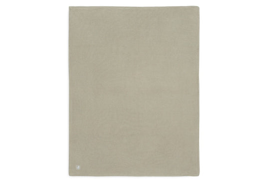 Deken Wieg Jollein 75x100 Basic Knit Olive Green/Fleece