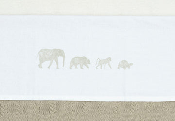 Laken Ledikant Jollein 120x150 Animals Olive Green