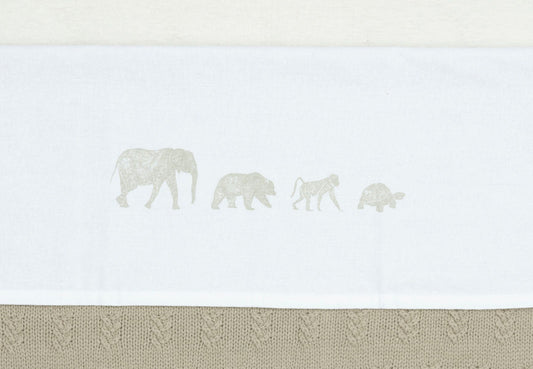 Laken Ledikant Jollein 120x150 Animals Olive Green