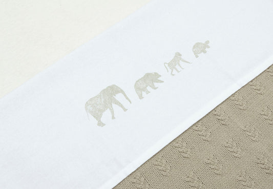 Laken Ledikant Jollein 120x150 Animals Olive Green