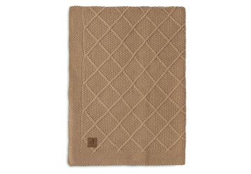 Deken Wieg Jollein 75x100 Check Knit Biscuit