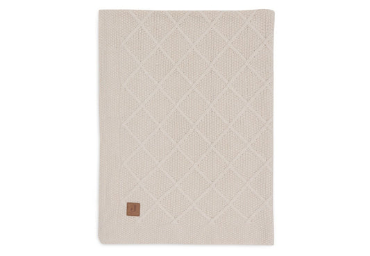 Deken Ledikant Jollein 100x150 Check Knit Oatmeal