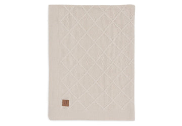 Deken Ledikant Jollein 100x150 Check Knit Oatmeal