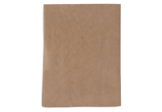 Deken Wieg Jollein 75x100 Check Knit Teddy Fleece Biscuit
