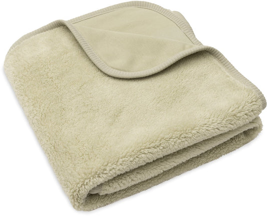 Deken Ledikant Jollein 100x150 Basic Sherpa/Jersey Soft Matcha