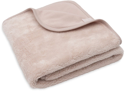 Deken Ledikant Jollein 100x150 Basic Sherpa/Jersey Silk Rose