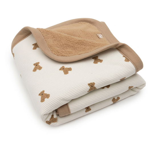 Wiegdeken Jollein Mini Teddy Bear Little Waffle/Fluffy