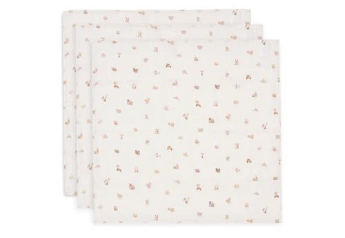 Multidoek Jollein Hydrofiel 70x70 Animal Friends 3-pack