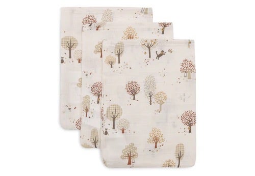 Washandjes Jollein Hydrofiel Tiny Park 3-pack
