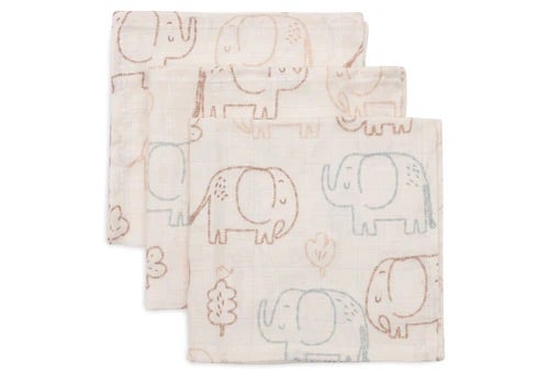 Monddoekjes Jollein Hydrofiel Elephant Tales 3st