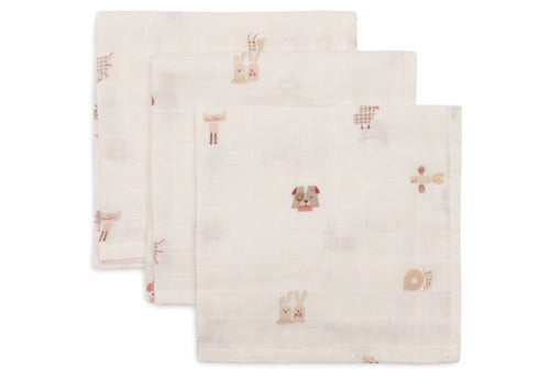 Monddoekjes Jollein Hydrofiel Animal Friends 3st