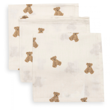 Monddoekjes Hydrofiel Jollein Mini Teddy Bear Ivory/Biscuit