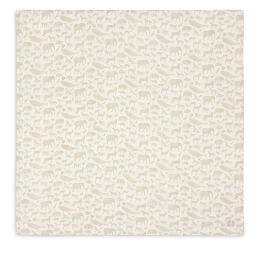 Multidoek Jollein Hydrofiel 115x115 Animals Nougat 2-pack