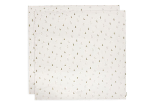 Multidoek Jollein Hydrofiel 115x115 Nijntje Olive Green 2-pack