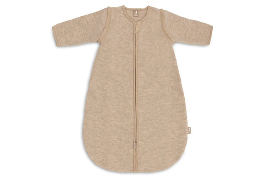 Slaapzak Jollein Afritsbare Mouw Merino Wol 90cm Felted Naturel
