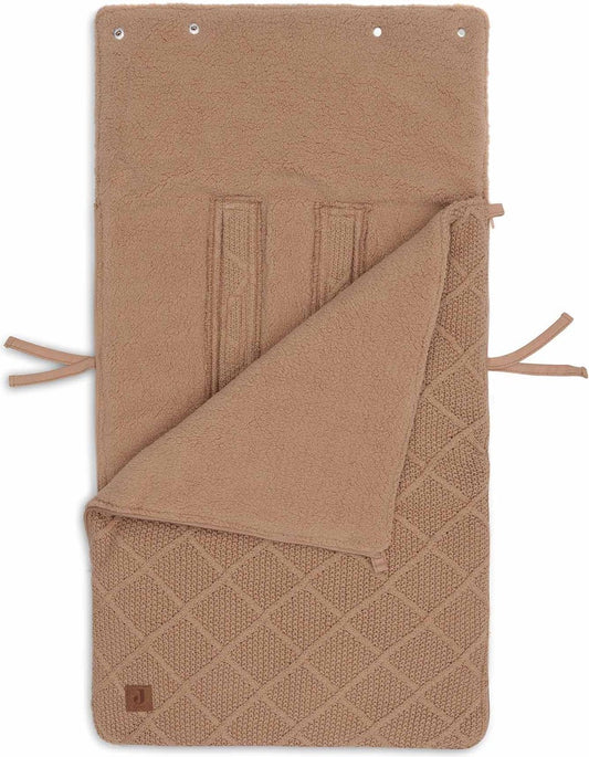 Voetenzak Jollein Autostoel Check Knit Biscuit