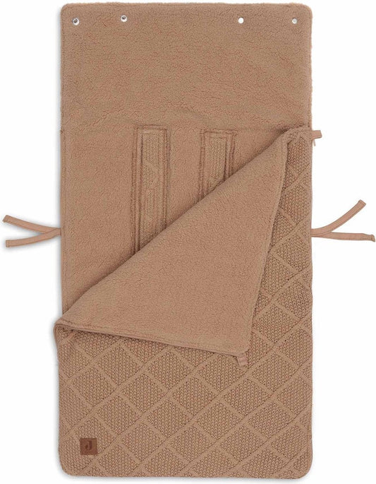 Voetenzak Jollein Autostoel Check Knit Biscuit