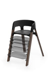 Kinderstoel Stokke Steps Black/Warm Brown