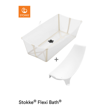 Badset Stokke® Flexi Bath® Bundle Transparent Sandy Beige