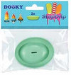 Ijsjeshouder Dooky Stop-Drip Yellow/Mint 2-pack
