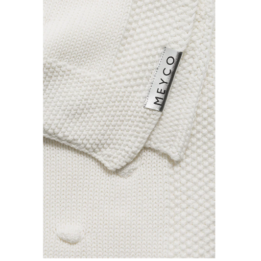 Deken Ledikant Meyco Knots Off White