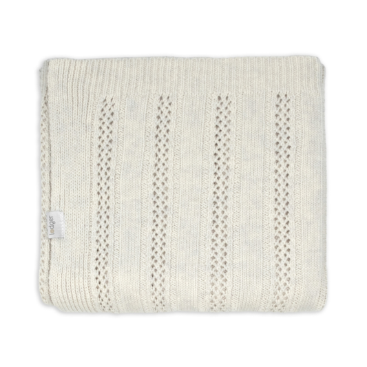 Deken Lodger Dreamer Pointelle Merino 80x100 Birch