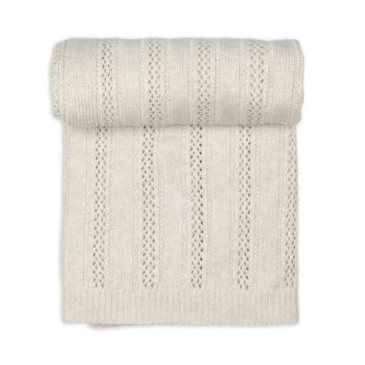 Deken Lodger Dreamer Pointelle Merino 80x100 Birch