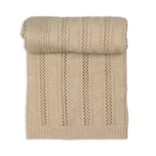 Deken Lodger Dreamer Pointelle Merino 80x100 Beige