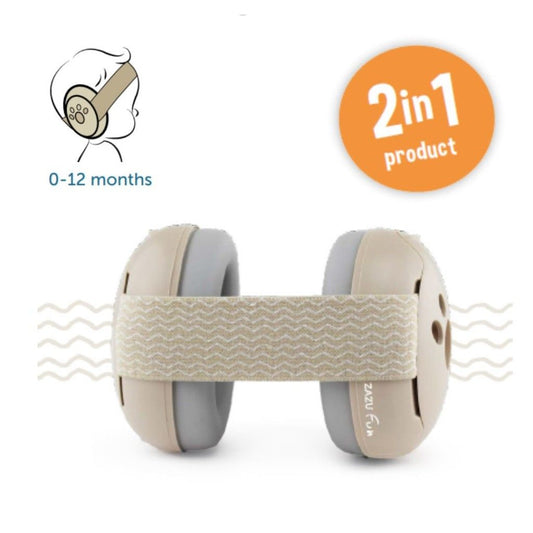 Gehoorbeschermer ZAZU Earmuffs 2-in-1 Taupe