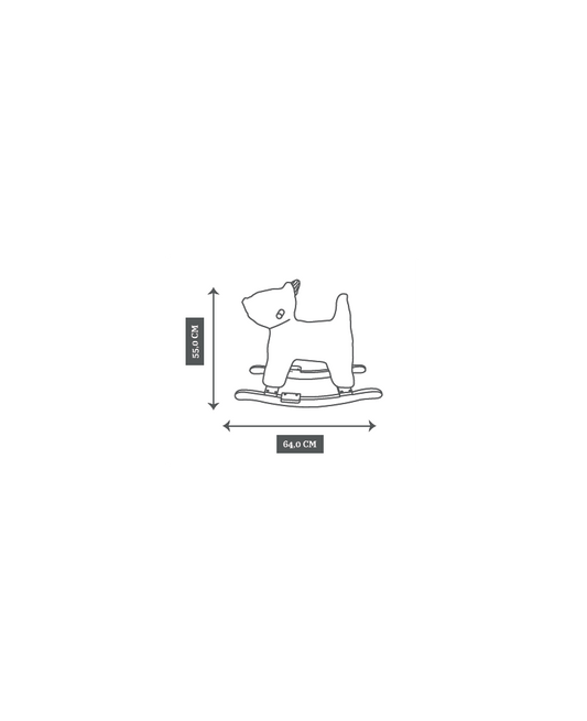 Hobbelhond Label Label Rocking Dog Black