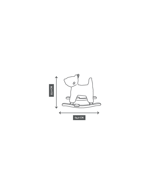 Hobbelhond Label Label Rocking Dog Black