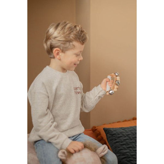 Houten Rammelaar Label Label Nougat