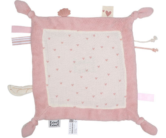 Knuffeldoekje Label Label Hearts Pink