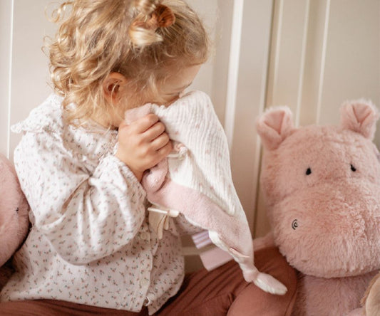 Knuffeldoekje Label Label Hearts Pink